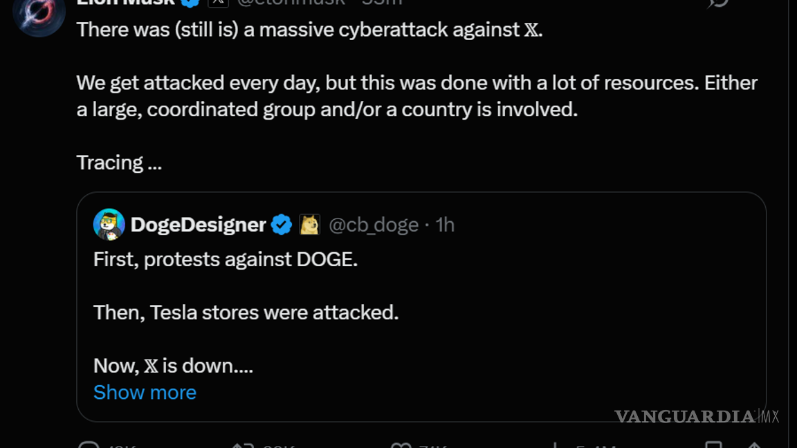 $!Elon Musk denuncia ciberataque masivo contra X, tras denuncia de fallas