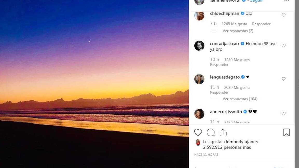 $!“La Chule” consuela a Liam Hemsworth tras su ruptura con Miley Cyrus