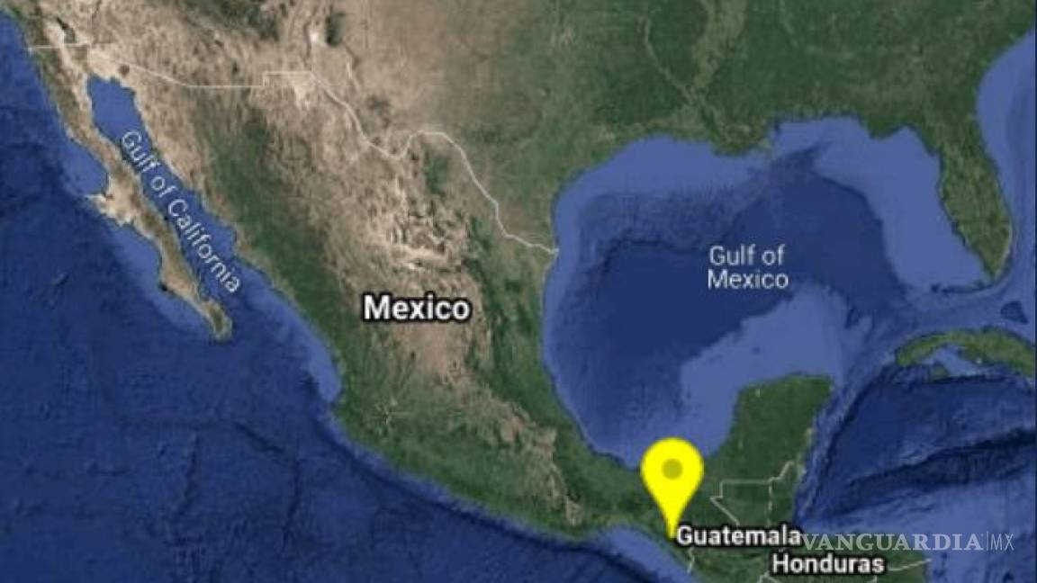 Sacude sismo de 4.4 grados el norte de Mapastepec, Chiapas