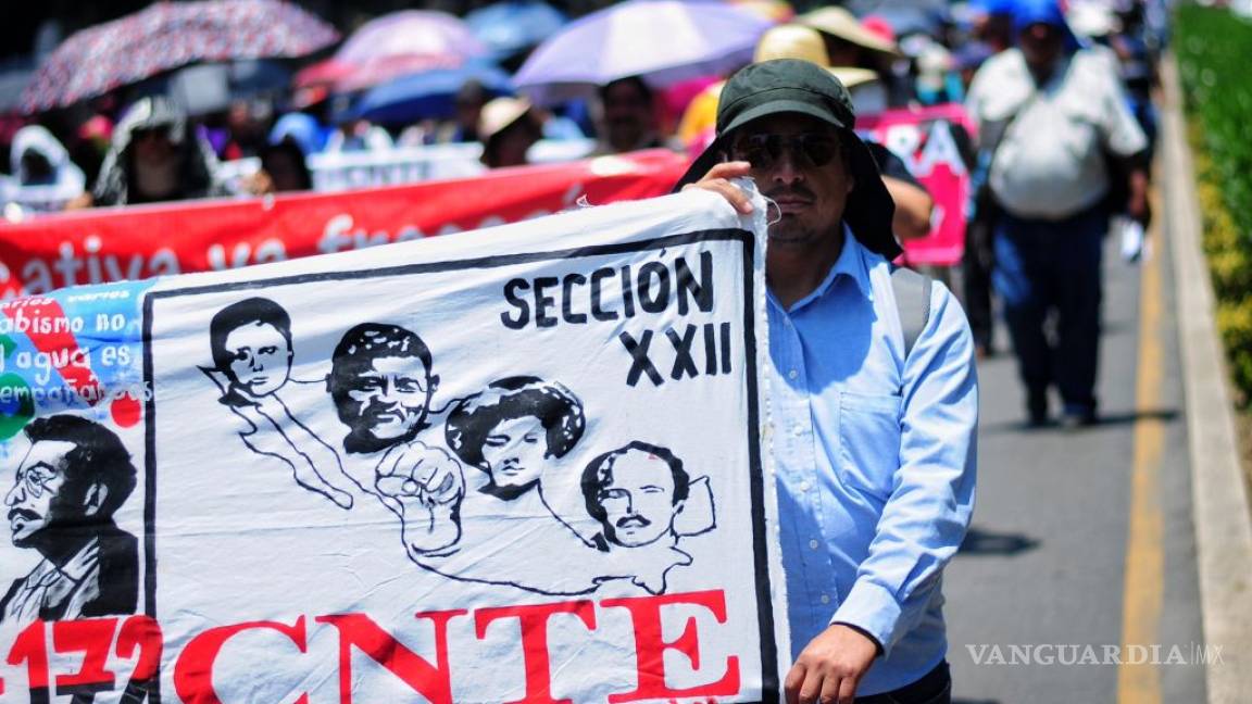 Convoca CNTE a megamarcha en la toma de López Obrador