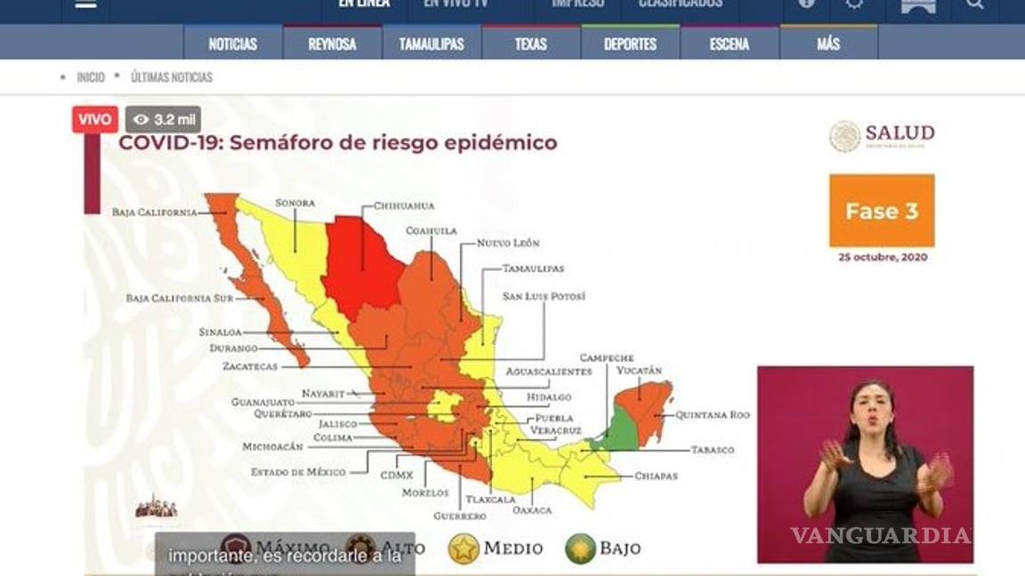 $!Los estados con mayor exceso de mortalidad por COVID-19