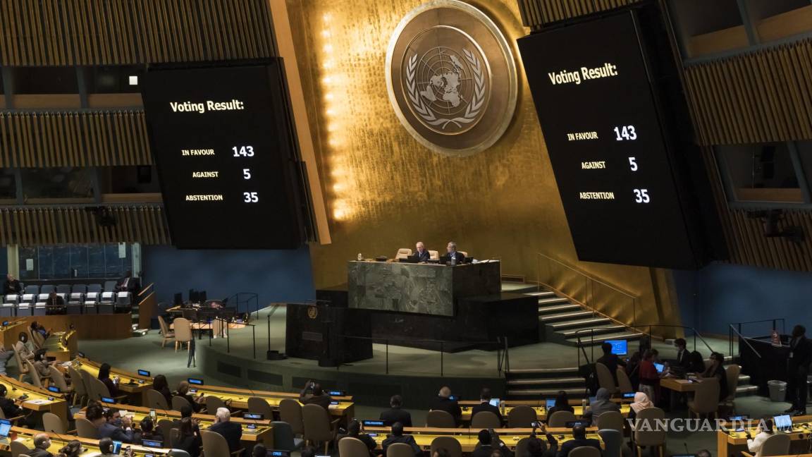 ONU aprueba resolución de condena a anexión rusa en Ucrania; México vota a favor