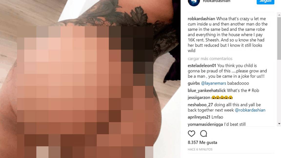 $!Rob Kardashian 'quema' a su ex Blac Chyna difundiendo material sexual de ella