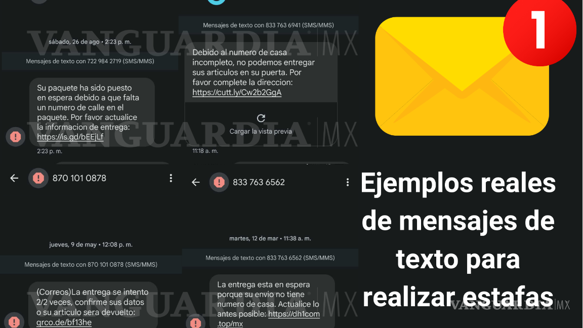 $!¿Te llegó un mensaje diciéndote que no pudieron entregar un paquete? ¡Cuidado! Así funciona esta estafa