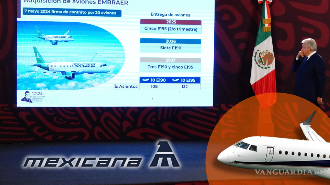Mexicana de Aviación incrementará su flota con la compra de 20 aviones Embraer, los primeros en México