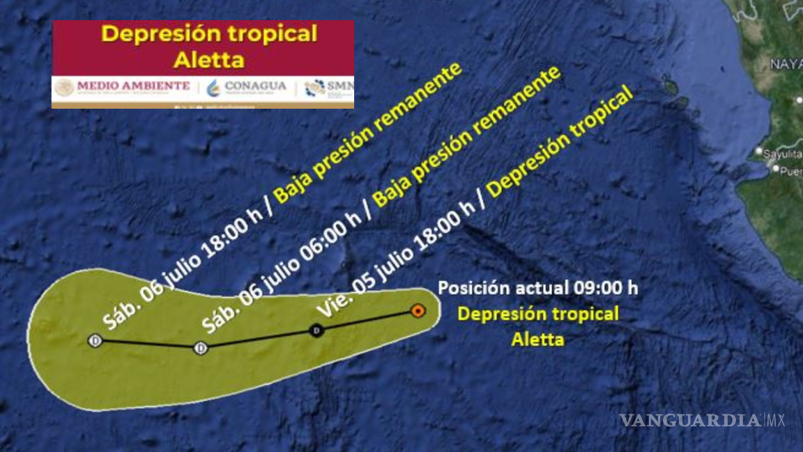 Tormenta tropical Aletta: ¿Cuál es su trayectoria, qué estados afectará y cuándo se alejará de México?