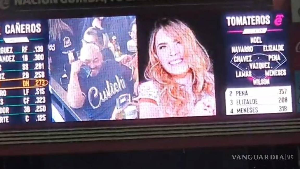 En un juego de beisbol, 'trollean' a Lupillo Rivera con la 'kiss cam'... ¡y foto de Belinda! (video)