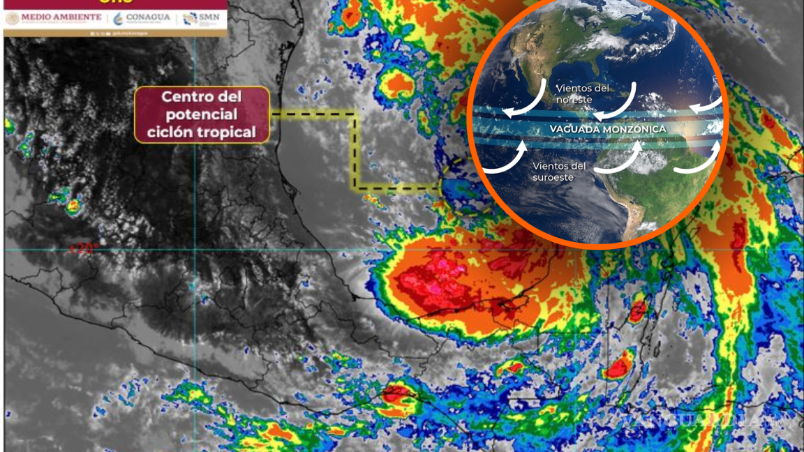 ¿Cómo afecta la vaguada monzónica al desarrollo del ciclón tropical?