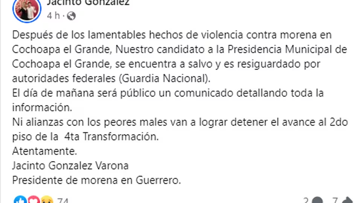 $!Encuentran con vida a candidato de Morena que sufrió ataque en Guerrero