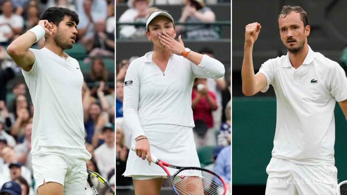 Carlos Alcaraz, Daniil Medvedev y Donna Vekic están en las Semis de Wimbledon