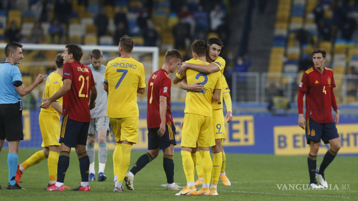 Ucrania da la campanada y por primera vez en su historia le gana a España