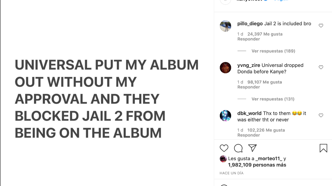 $!La inesperada llegada de “Donda” también fue una sorpresa para Kanye West, al parecer.