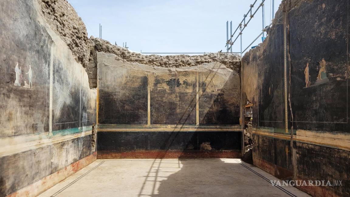 Un ‘refinado’ salón de banquetes en Pompeya está cubierto de imágenes sobre Troya