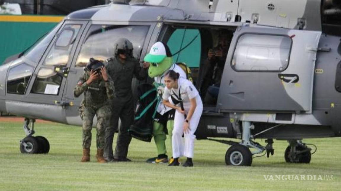 Semar defiende traslado en helicóptero oficial de la mascota de Olmecas de Tabasco