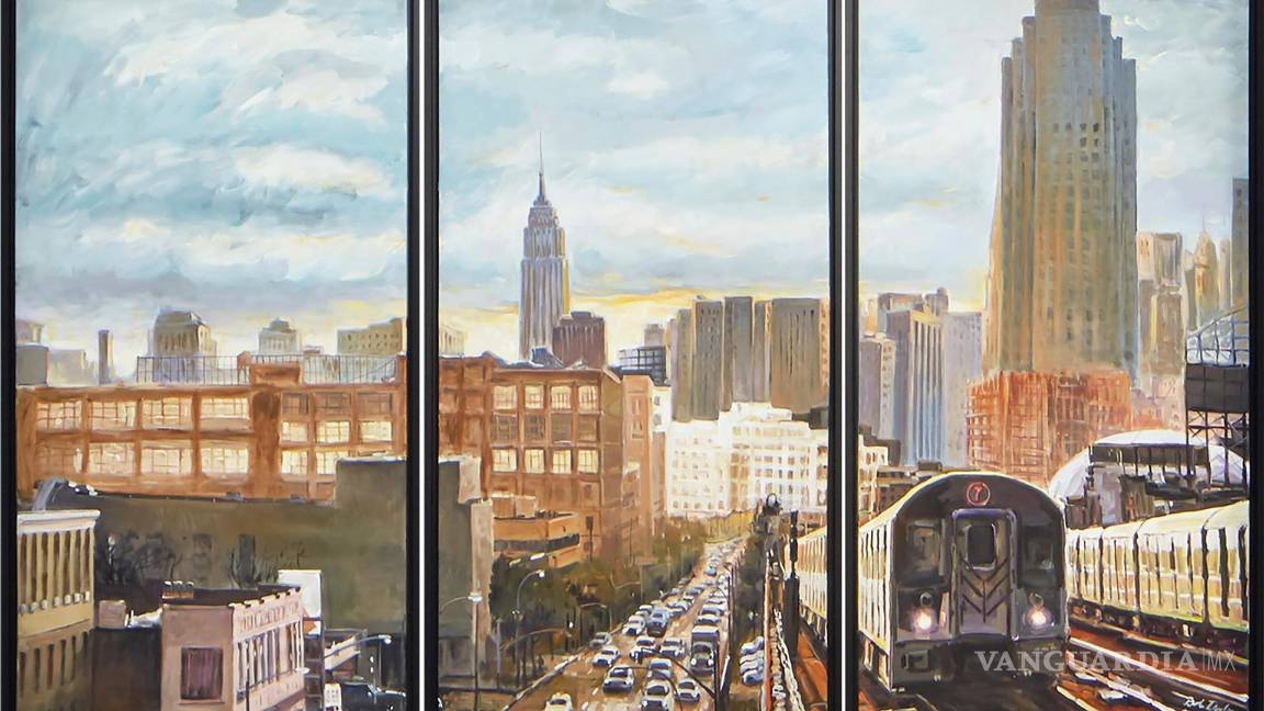 $!“Subway Cityscape Triptych” (”Tríptico del paisaje urbano del metro”) de Bob Dylan. EFE/Bob Dylan