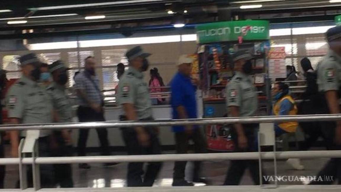 $!Guardia Nacional ya está en el Metro de la CDMX; no estarán armados, aclaran