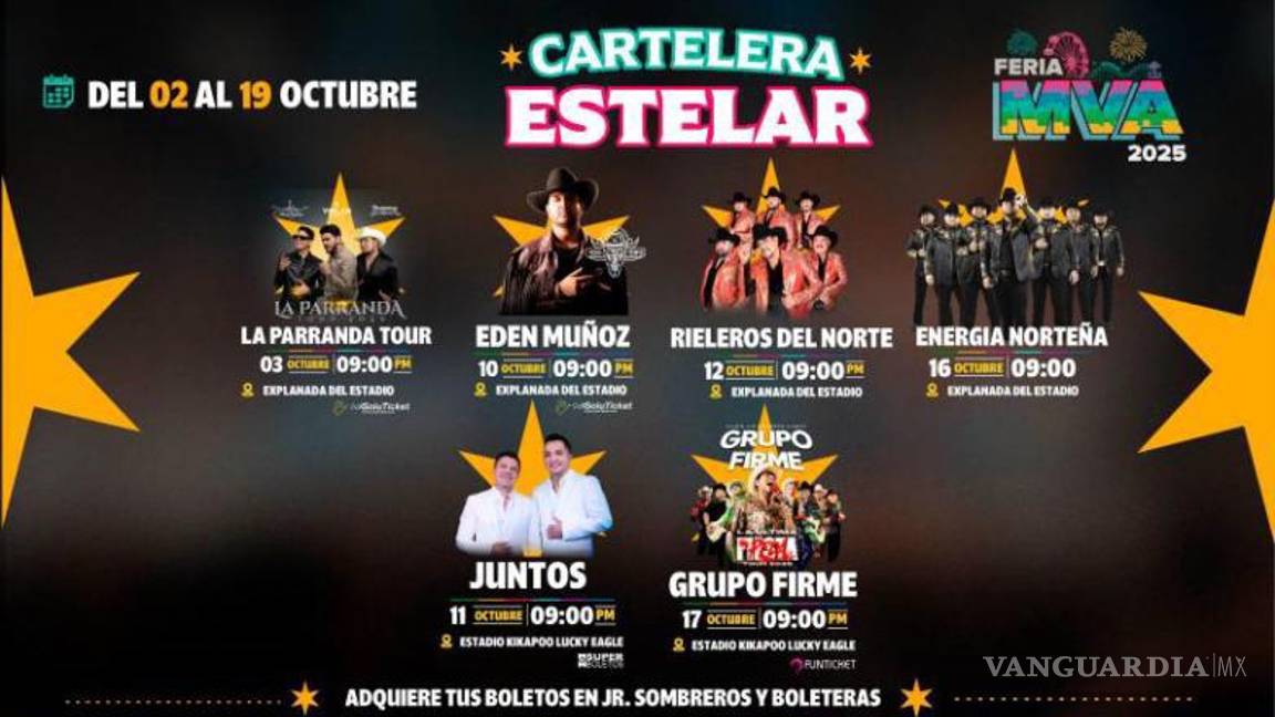 $!Artistas de talla internacional, como Grupo Firme y Edén Muñoz, se presentarán durante la Feria.