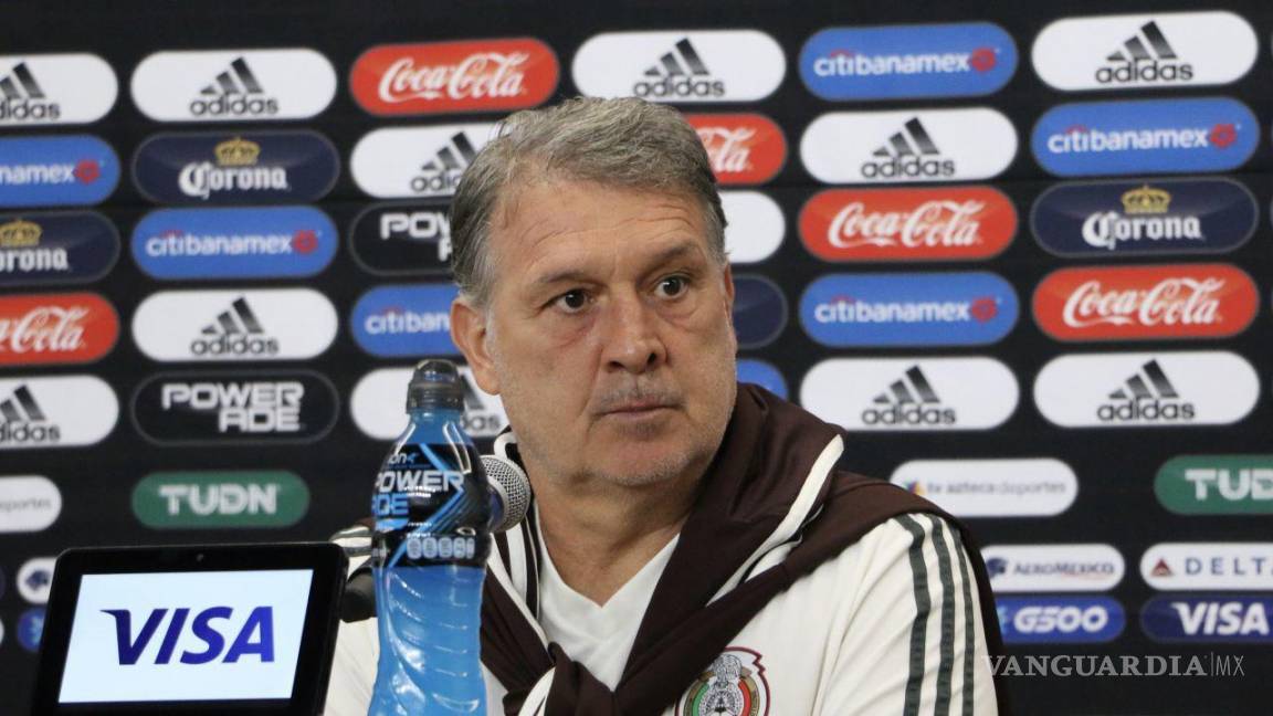 $!Gerardo Tata Martino, director técnico de la Selección Mexicana, durante la conferencia de prensa, previo al encuentro con su similar de Panamá en el Azteca.