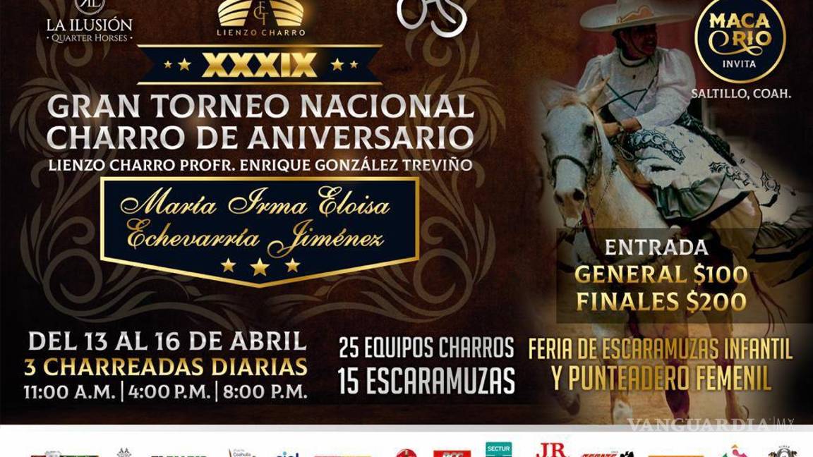 $!Arrancará Torneo Nacional Charro en festejo del 39° aniversario del Lienzo Charro Prof. EGT