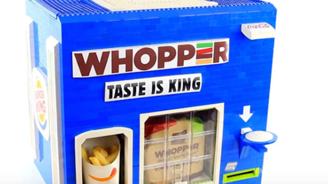 Diseñan con Lego una máquina expendedora de Burger King