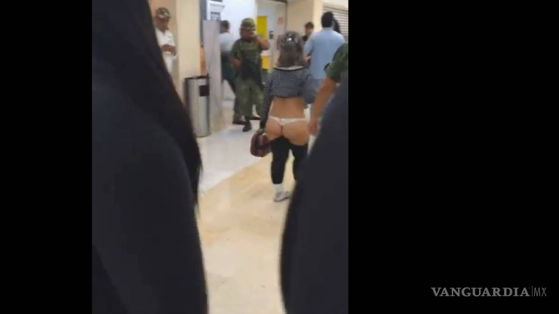Mujer en tanga en el aeropuerto de Torreón se vuelve viral