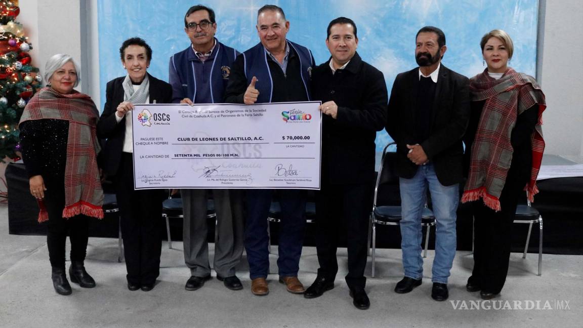 Entrega patronato de la Feria Saltillo más de 3.6 mdp para organismos de la sociedad civil