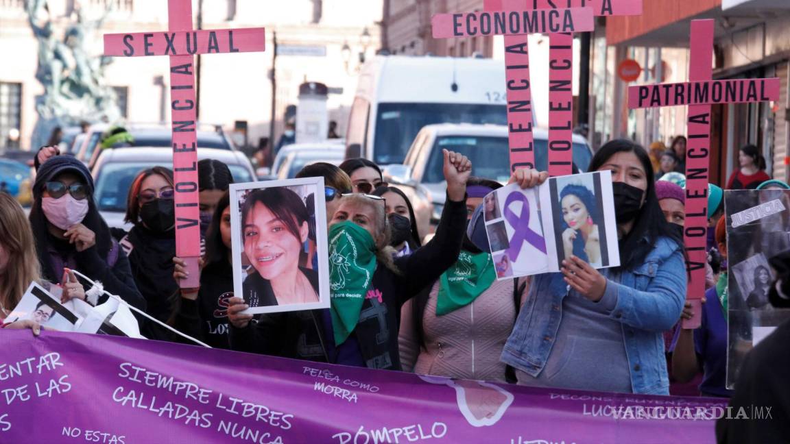 Mujeres de Saltillo alzan la voz contra la violencia de género este 25N