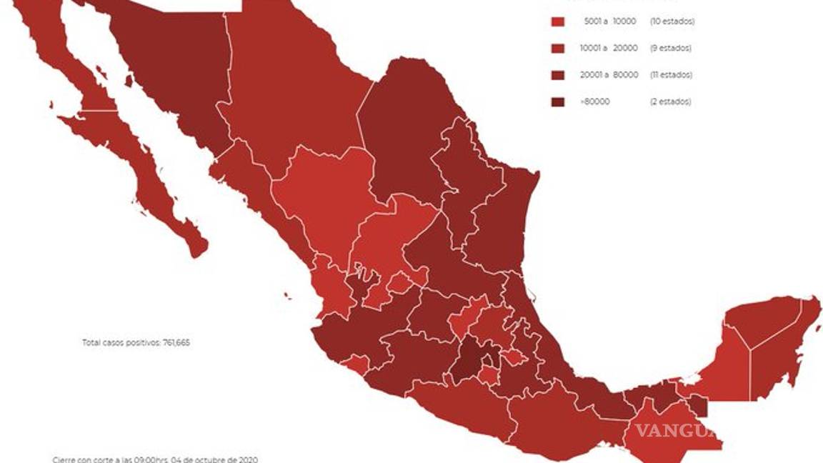 $!Los estados con mayor exceso de mortalidad por COVID-19
