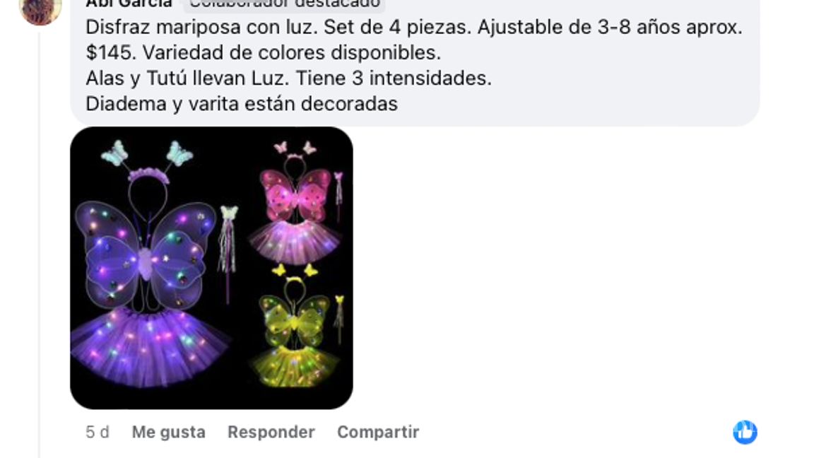 $!La variedad de disfraces en Facebook permite a los consumidores encontrar la opción perfecta desde la comodidad de sus hogares.