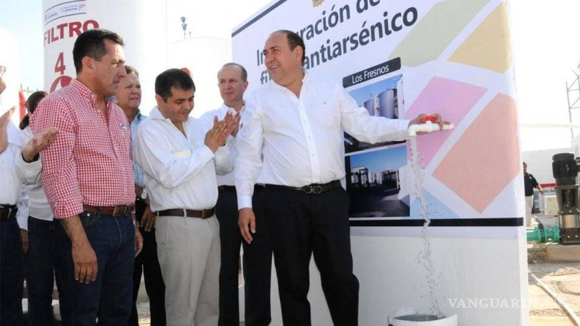 Rubén Moreira inaugura sistema de filtración de agua en Torreón