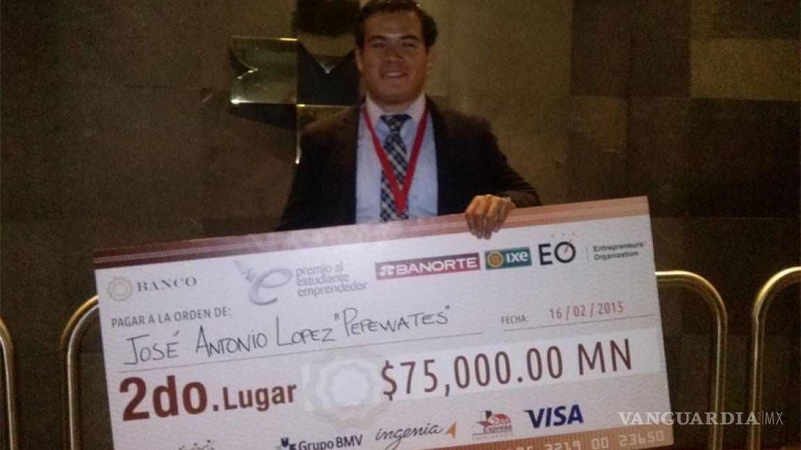 Otorgan reconocimiento a joven emprendedor por empresa Pepewates