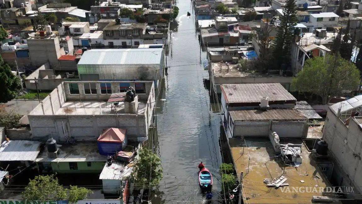 $!Chalco sigue bajo aguas negras, lluvias provocan nueva inundación