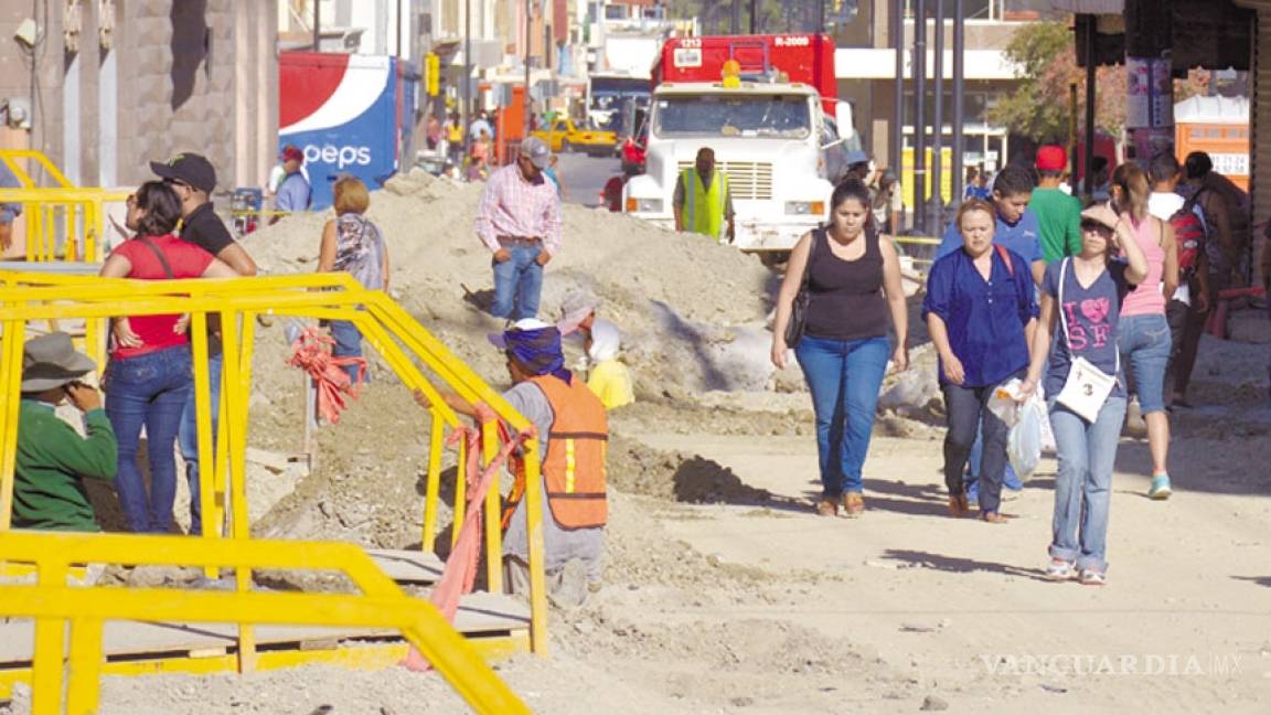 Al 50 por ciento, trabajos de rehabilitación de céntrica calle de Saltillo