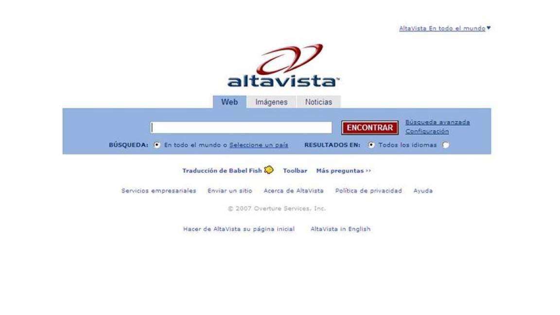 AltaVista, uno de los buscadores pioneros, dirá adiós