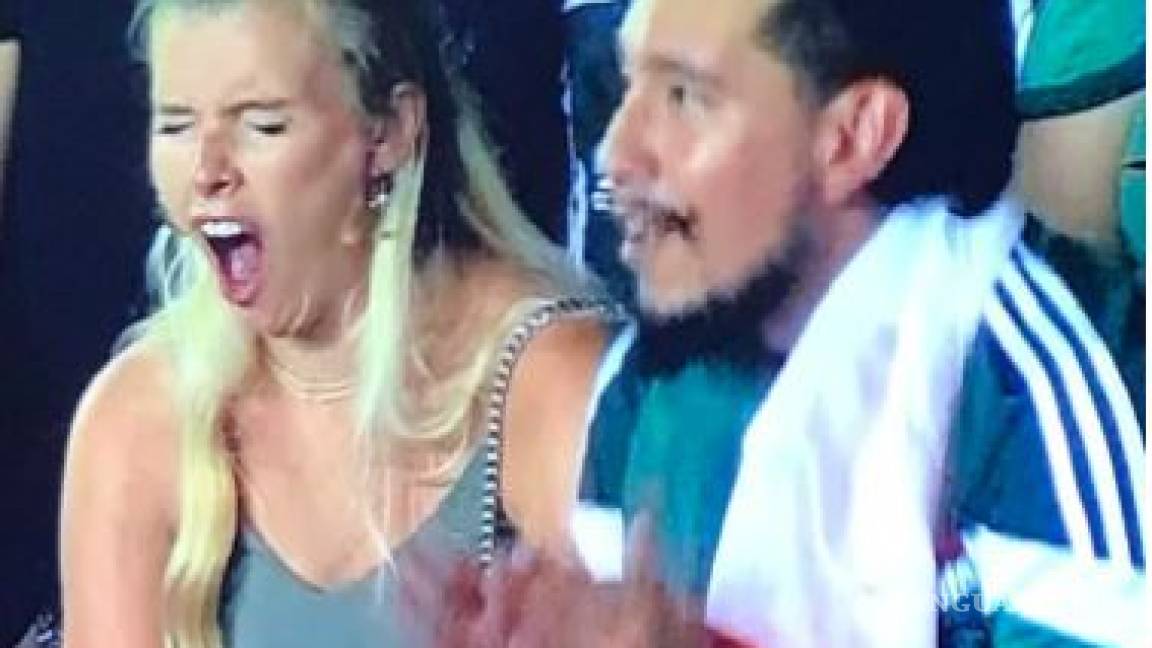 Amor del bueno... mujer se hizo viral por aburrirse en el partido de México en la Copa Oro 2021 (video)