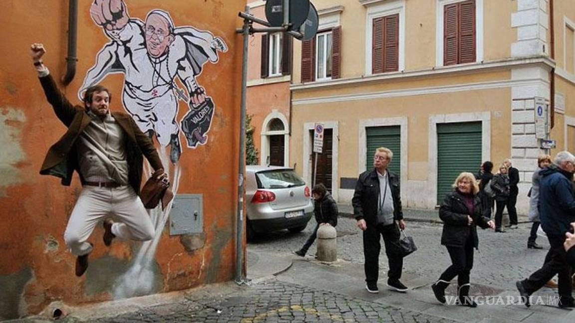 Graffiti del 'Superpapa' fue borrado