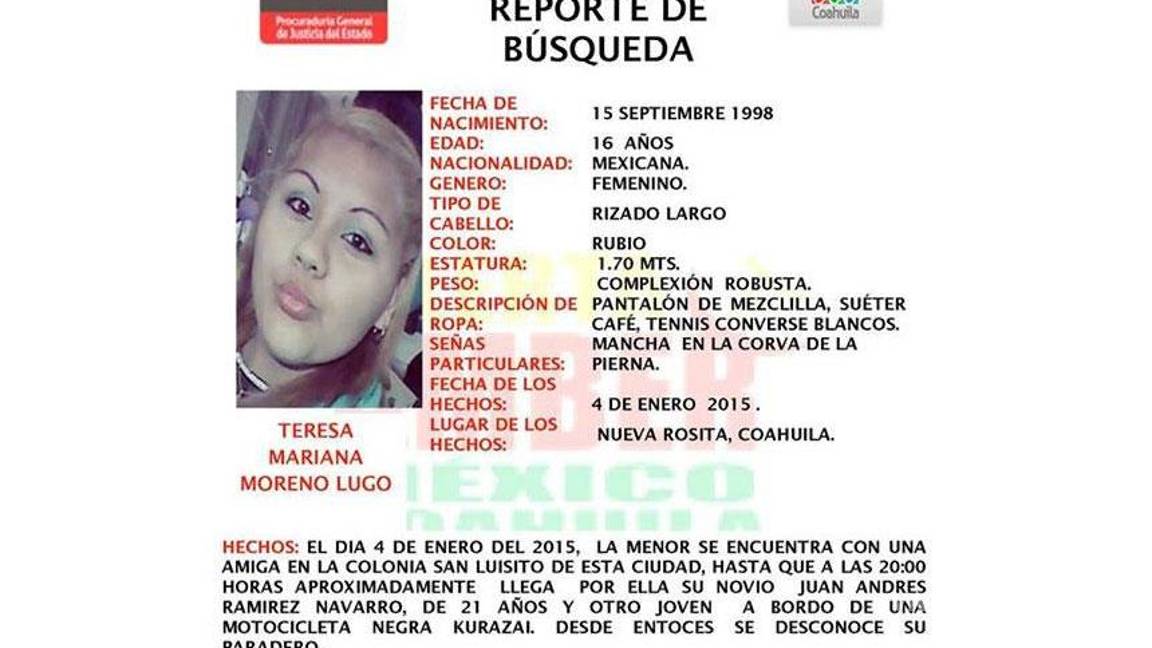 Desaparece mujer en Nueva Rosita, Coahuila