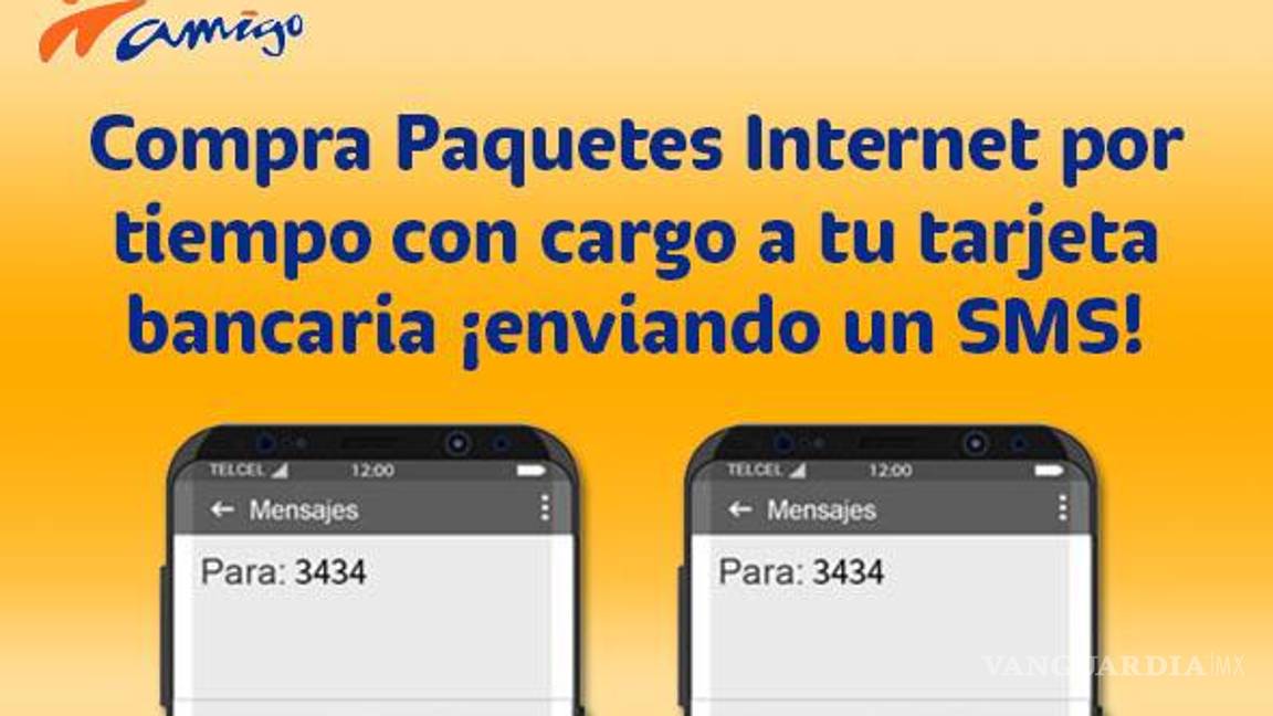 $!No te quedes sin tu paquete internet por tiempo compra también por sms