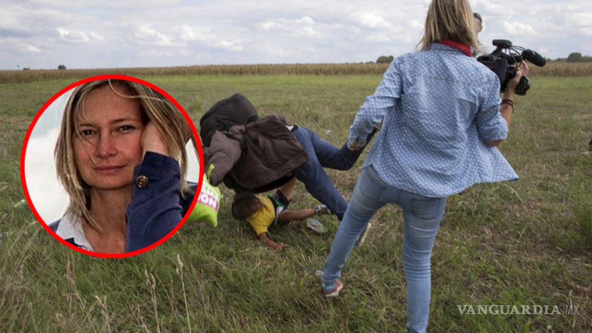 Reportera húngara denunciará al refugiado que pateó... y a Facebook