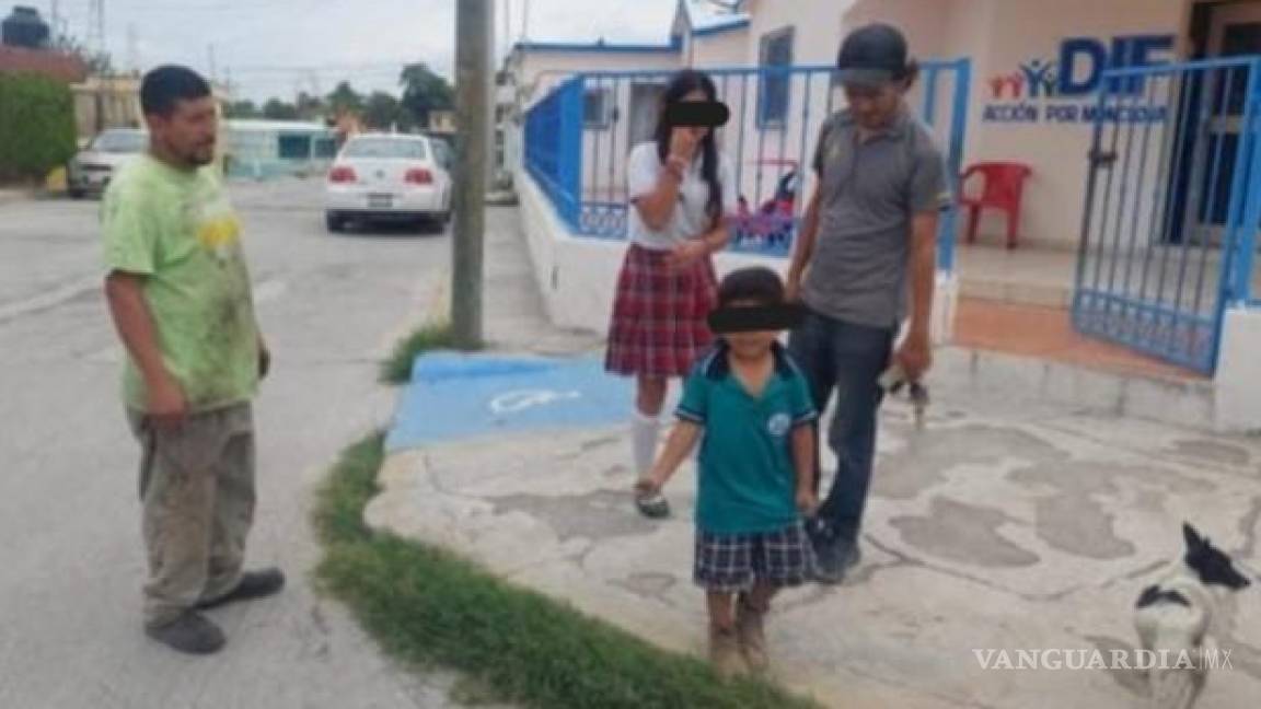 Pequeño de 3 años escapa de su casa en Monclova; automovilista se convierte en héroe y lo rescata