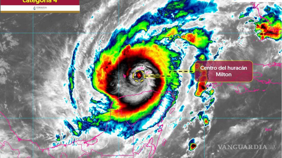 Huracán Milton se degrada a categoría 4; Yucatán comienza labores de recuperación tras el paso del ciclón