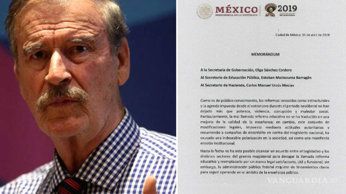 &quot;Están sentenciando a nuestros hijos a la ignorancia y la obscuridad&quot;: Vicente Fox arremete contra la 4T