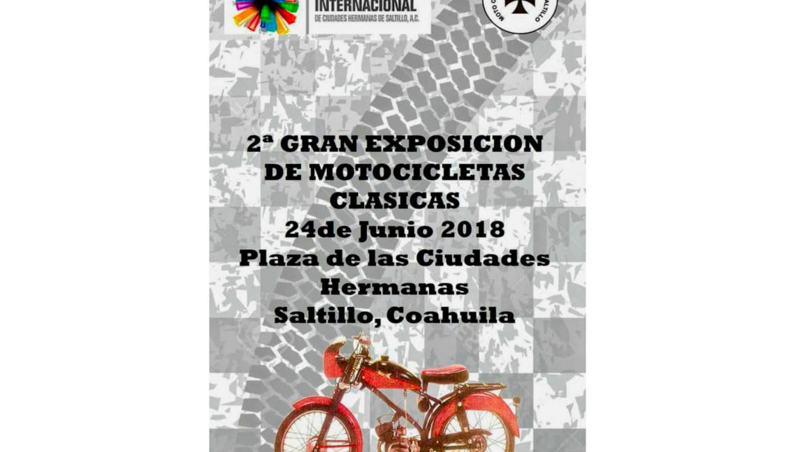 Celebran 2da expo de Motocicletas Clásicas en plaza de las Ciudades Hermanas