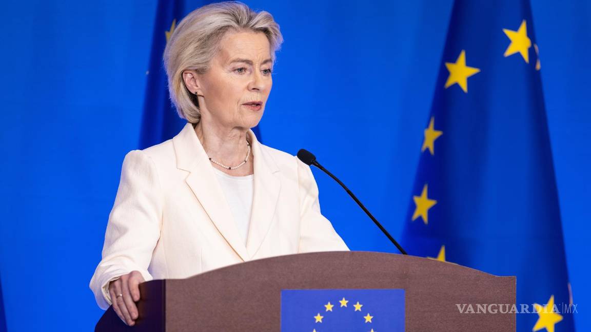 $!Ursula von der Leyen, afirmó que la UE desea lograr “una solución negociada” con respecto a los aranceles impuestos por el mandatario estadounidense.
