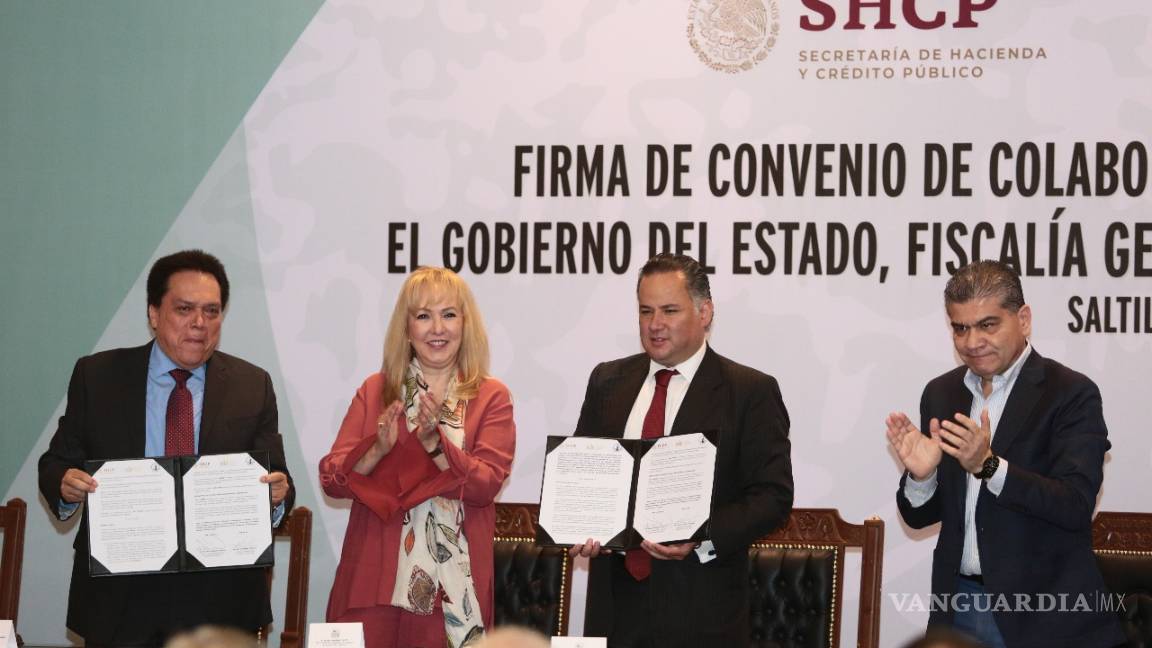 $!Coahuila y Gobierno Federal firman convenio para combatir lavado de dinero