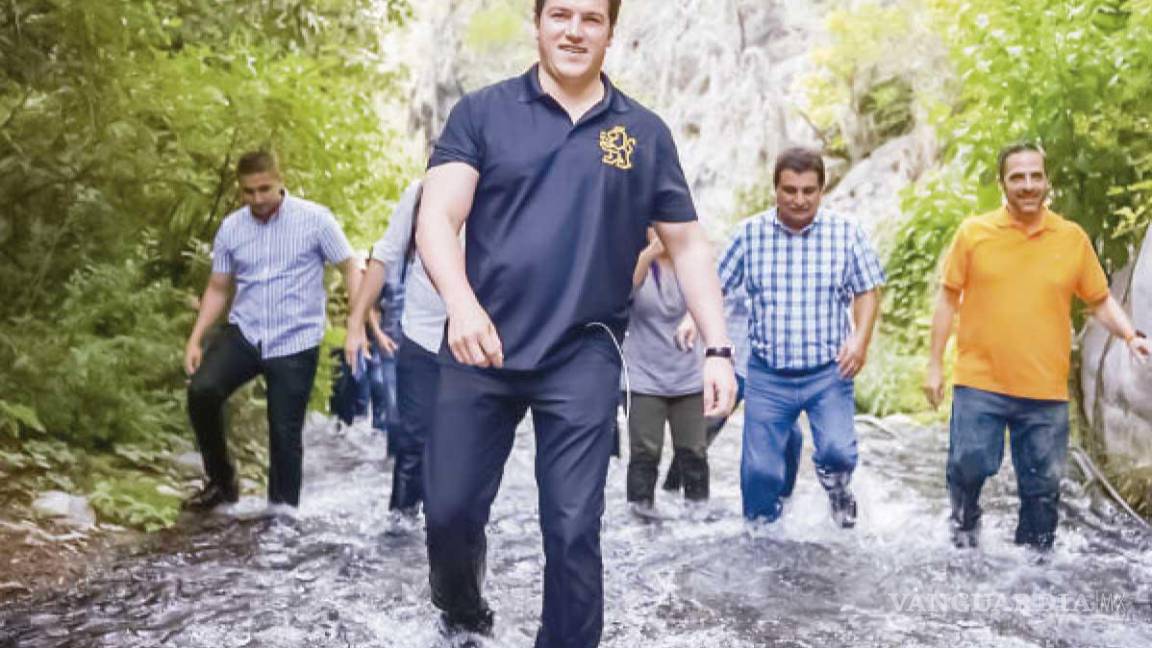 ‘Halla’ Samuel García agua para Nuevo León... en Arteaga