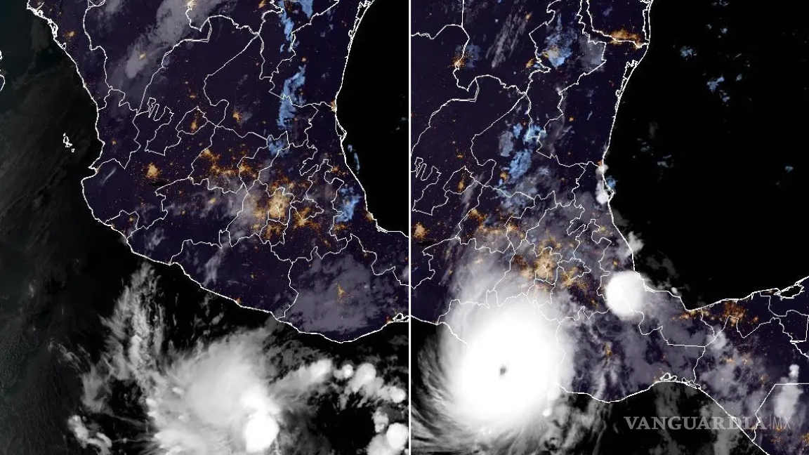 Así se vio el ‘crecimiento’ del huracán Otis desde el espacio
