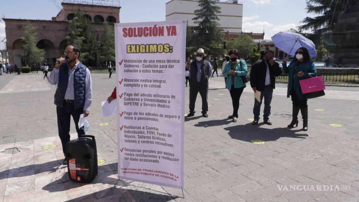 Convocan maestros de Coahuila a marcha para exigir resolver irregularidades en pensiones y servicio médico del magisterio