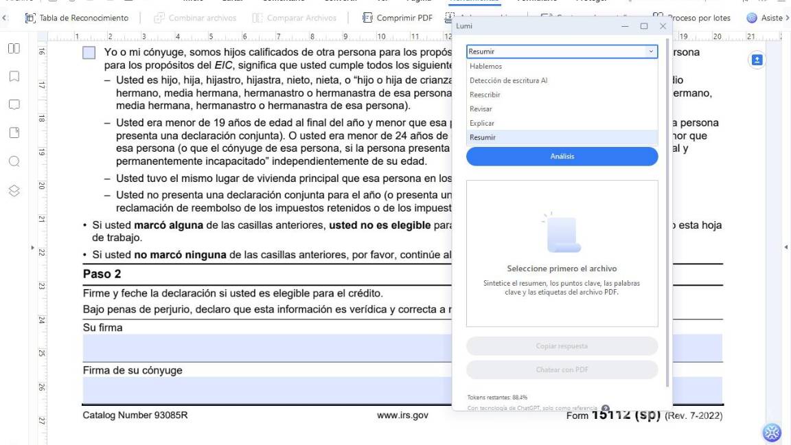 $!Primer paso para realizar resúmenes y extractos automáticos.