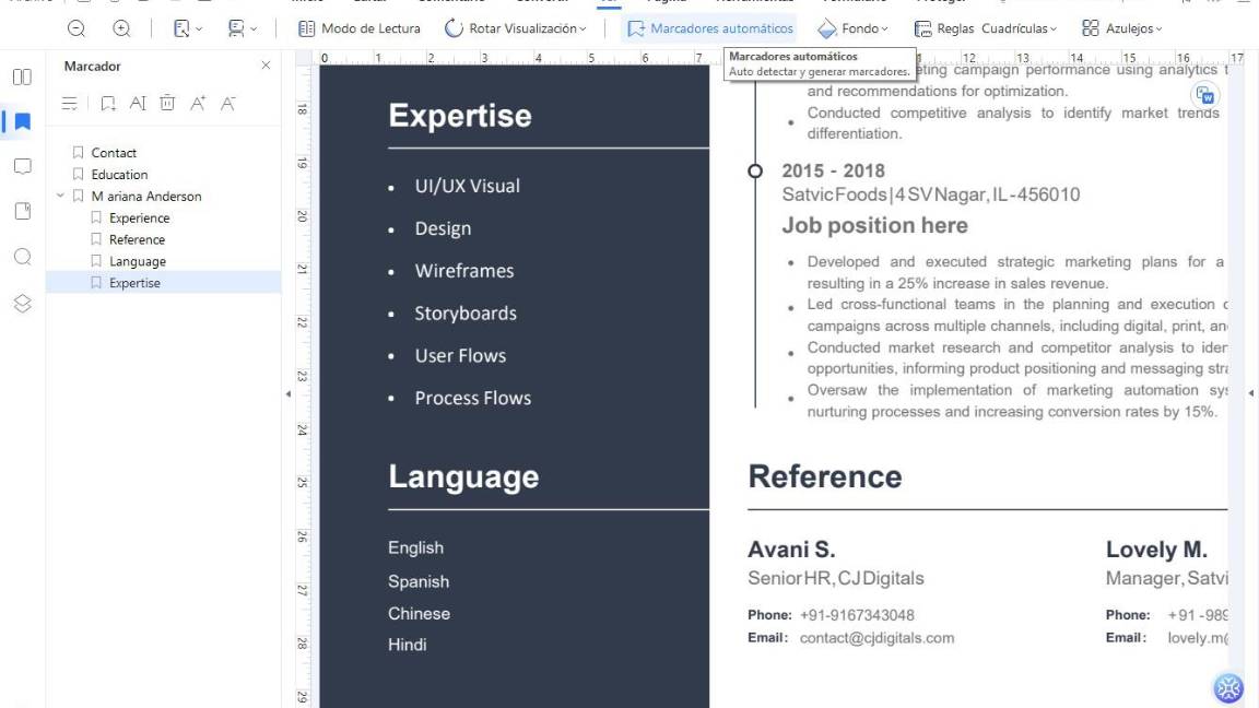 $!Anotaciones y marcadores inteligentes.